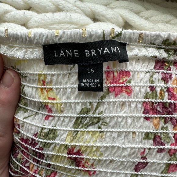 Lane Bryant convertible puff sleeve tiered floral midi dress. Like new condition - Picture 13 of 13